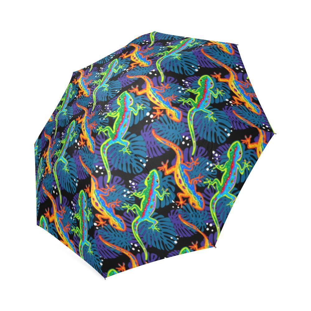 Pattern Print Lizard Foldable Umbrella-grizzshop