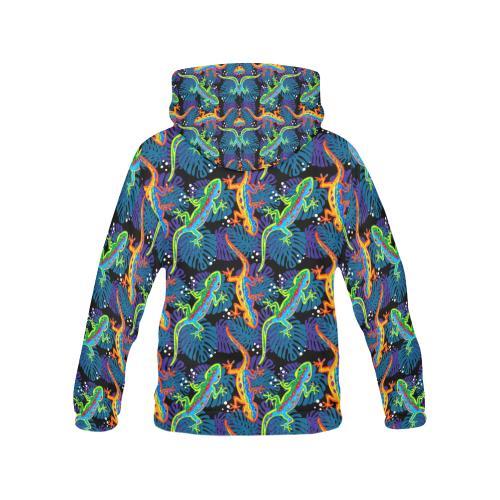 Pattern Print Lizard Men Pullover Hoodie-grizzshop