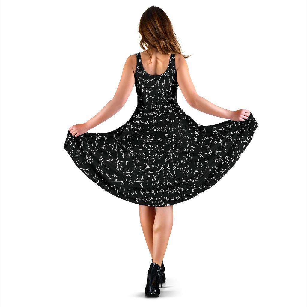 Pattern Print Math Dress-grizzshop