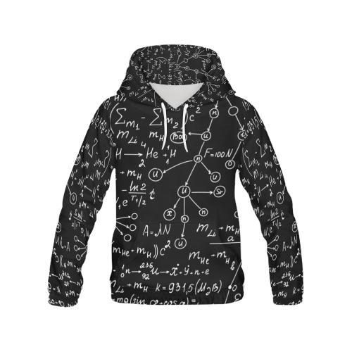 Pattern Print Math Women Pullover Hoodie-grizzshop