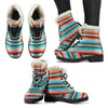 Pattern Print Mexican Blanket Baja Serape Comfy Winter Boots-grizzshop