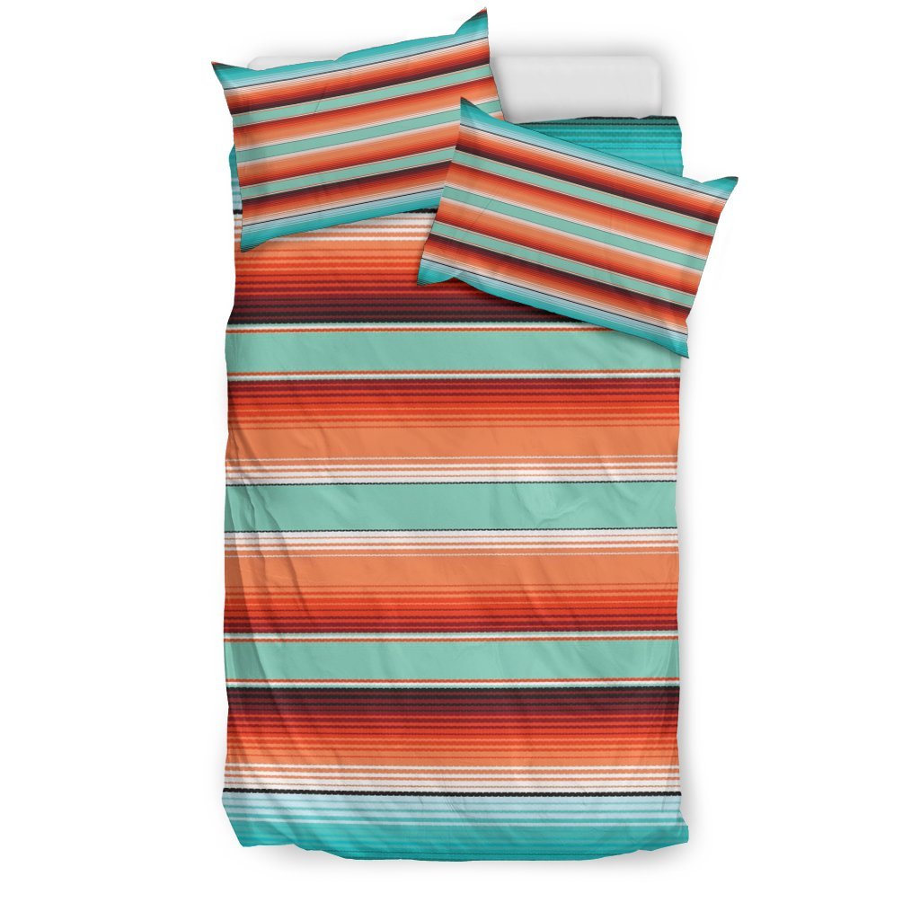 Pattern Print Mexican Blanket Baja Serape Duvet Cover Bedding Set-grizzshop