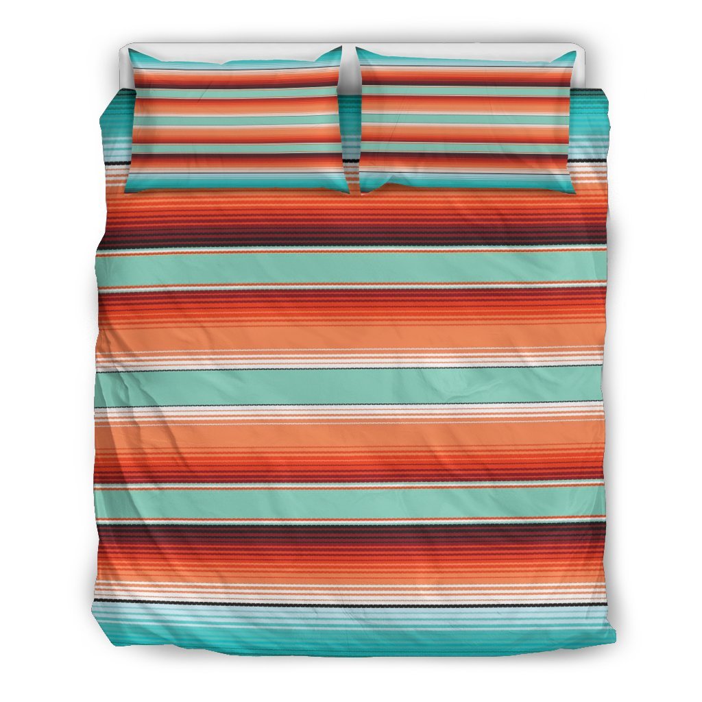 Pattern Print Mexican Blanket Baja Serape Duvet Cover Bedding Set-grizzshop