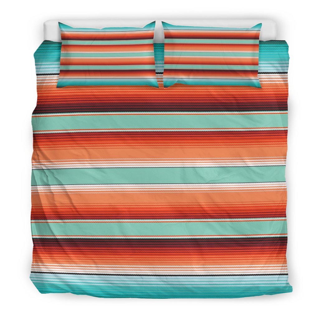 Pattern Print Mexican Blanket Baja Serape Duvet Cover Bedding Set-grizzshop