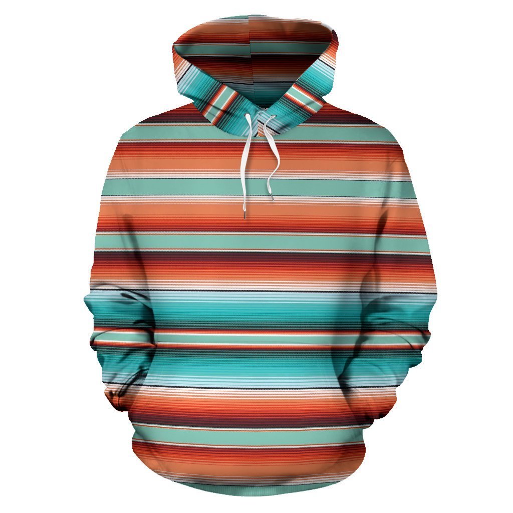 Pattern Print Mexican Blanket Baja Serape Women Men Pullover Hoodie-grizzshop