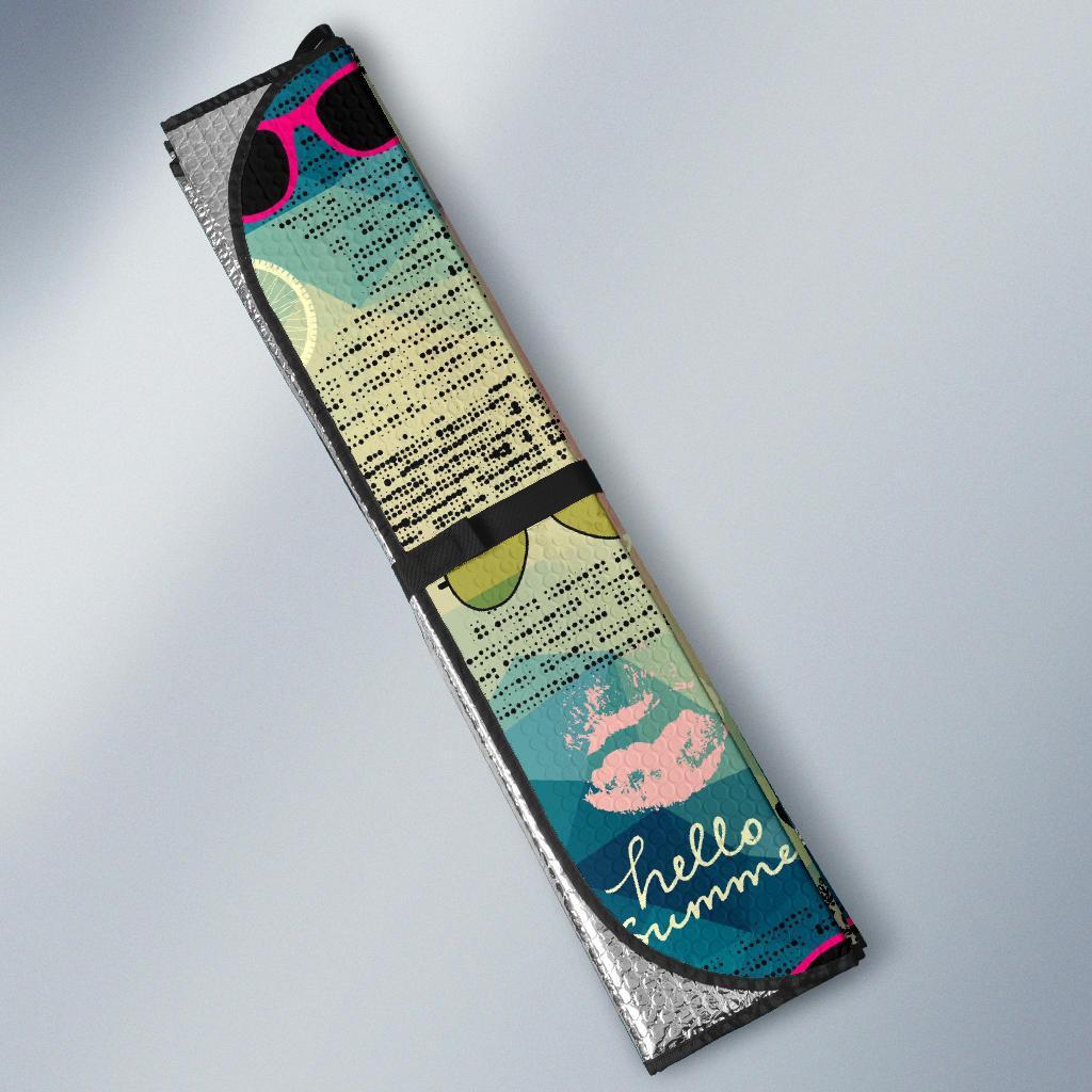 Pattern Print Newspaper Car Sun Shade-grizzshop