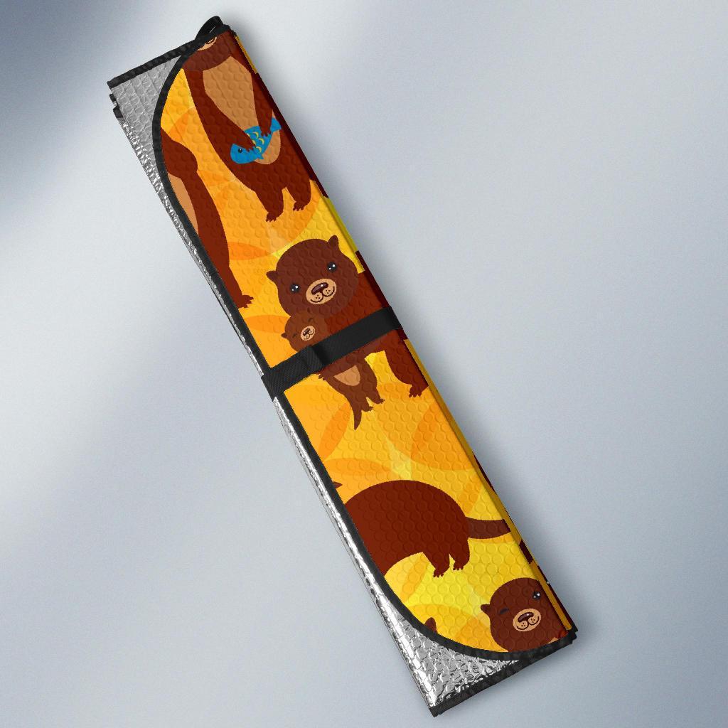 Pattern Print Otter Car Sun Shade-grizzshop