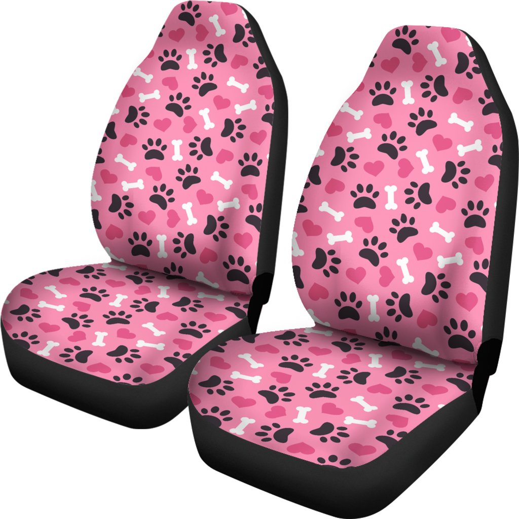 Pattern Print Paw Universal Fit Car Seat Cover-grizzshop