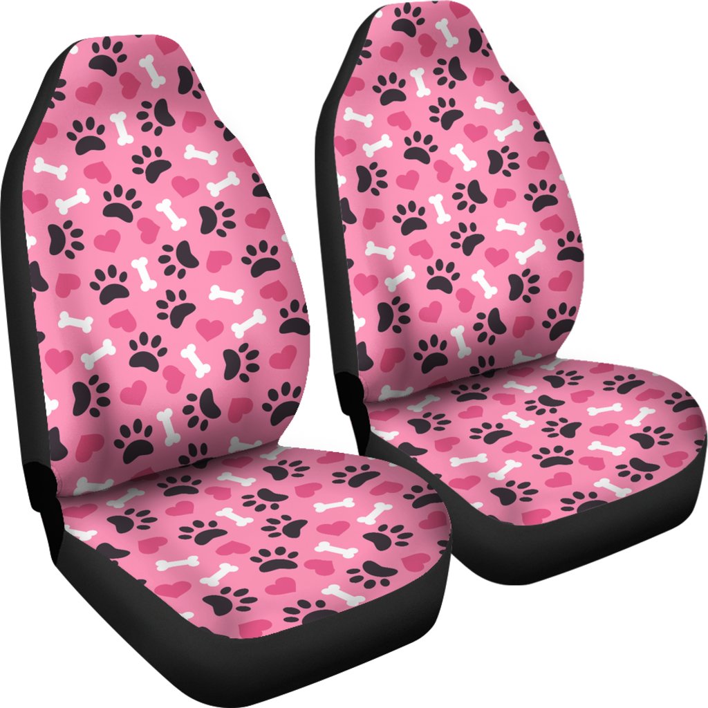 Pattern Print Paw Universal Fit Car Seat Cover-grizzshop