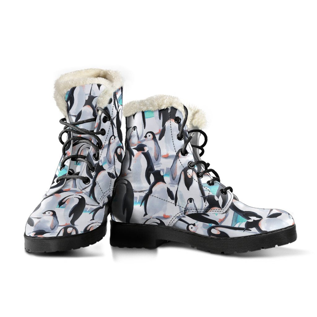Pattern Print Penguin Comfy Winter Boots-grizzshop