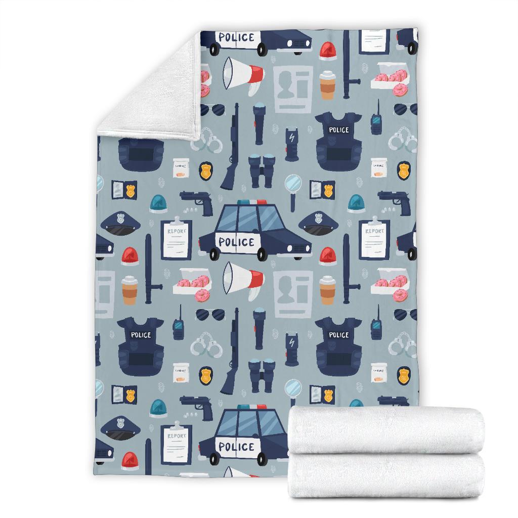Pattern Print Police Blanket-grizzshop