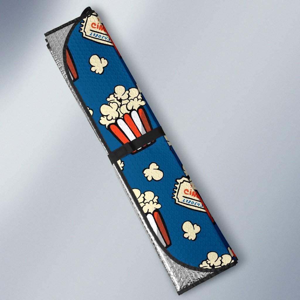 Pattern Print Popcorn Car Sun Shade-grizzshop