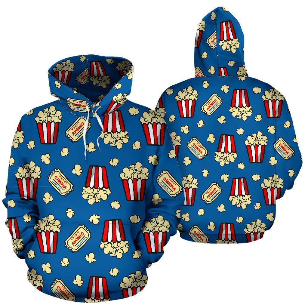 Pattern Print Popcorn Men Women Pullover Hoodie-grizzshop