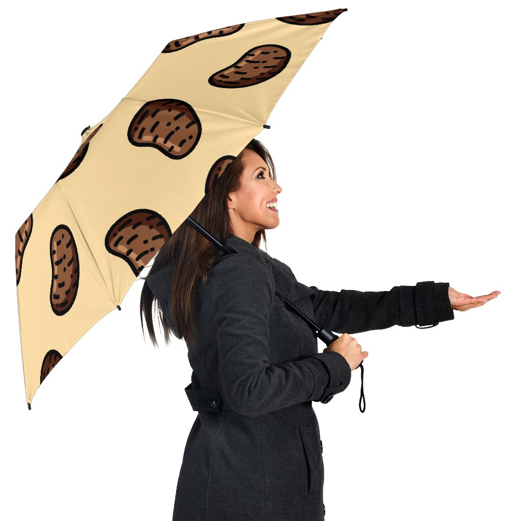 Pattern Print Potato Automatic Foldable Umbrella-grizzshop