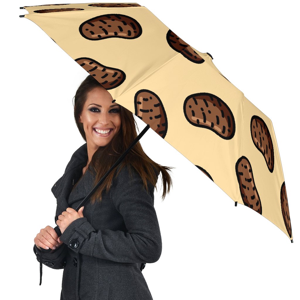 Pattern Print Potato Automatic Foldable Umbrella-grizzshop