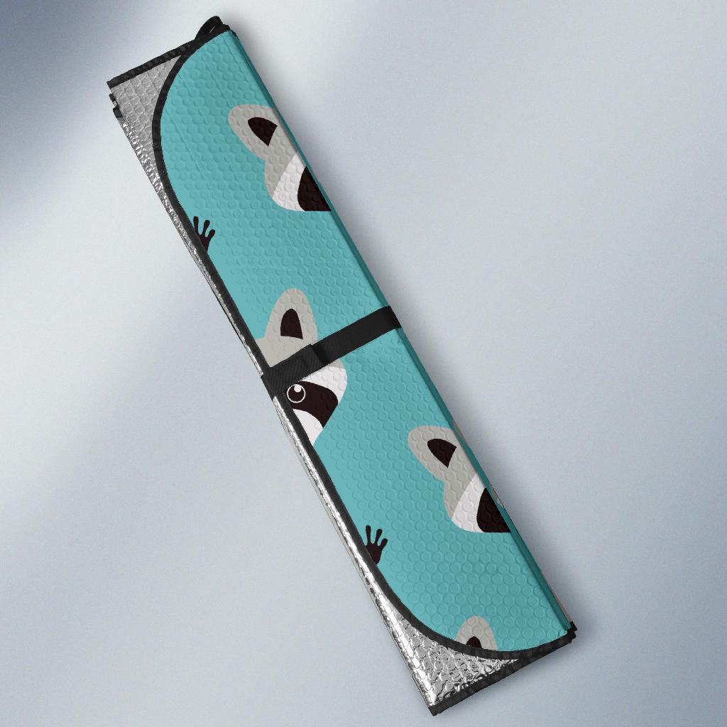 Pattern Print Raccoon Car Sun Shade-grizzshop