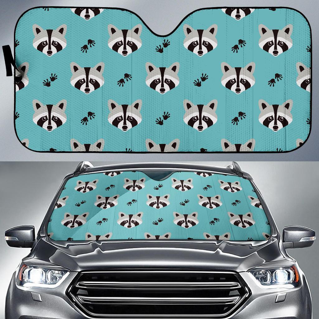 Pattern Print Raccoon Car Sun Shade-grizzshop