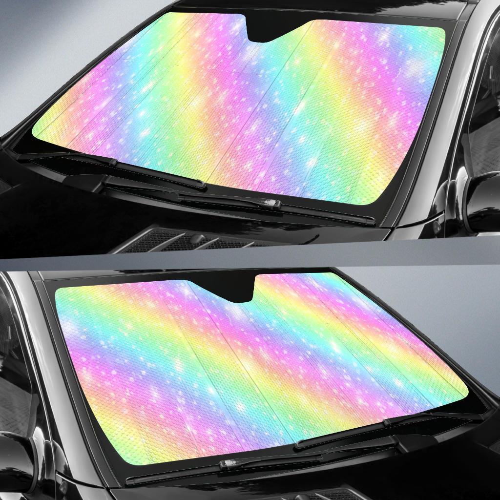 Pattern Print Rainbow Colorful Car Sun Shade-grizzshop