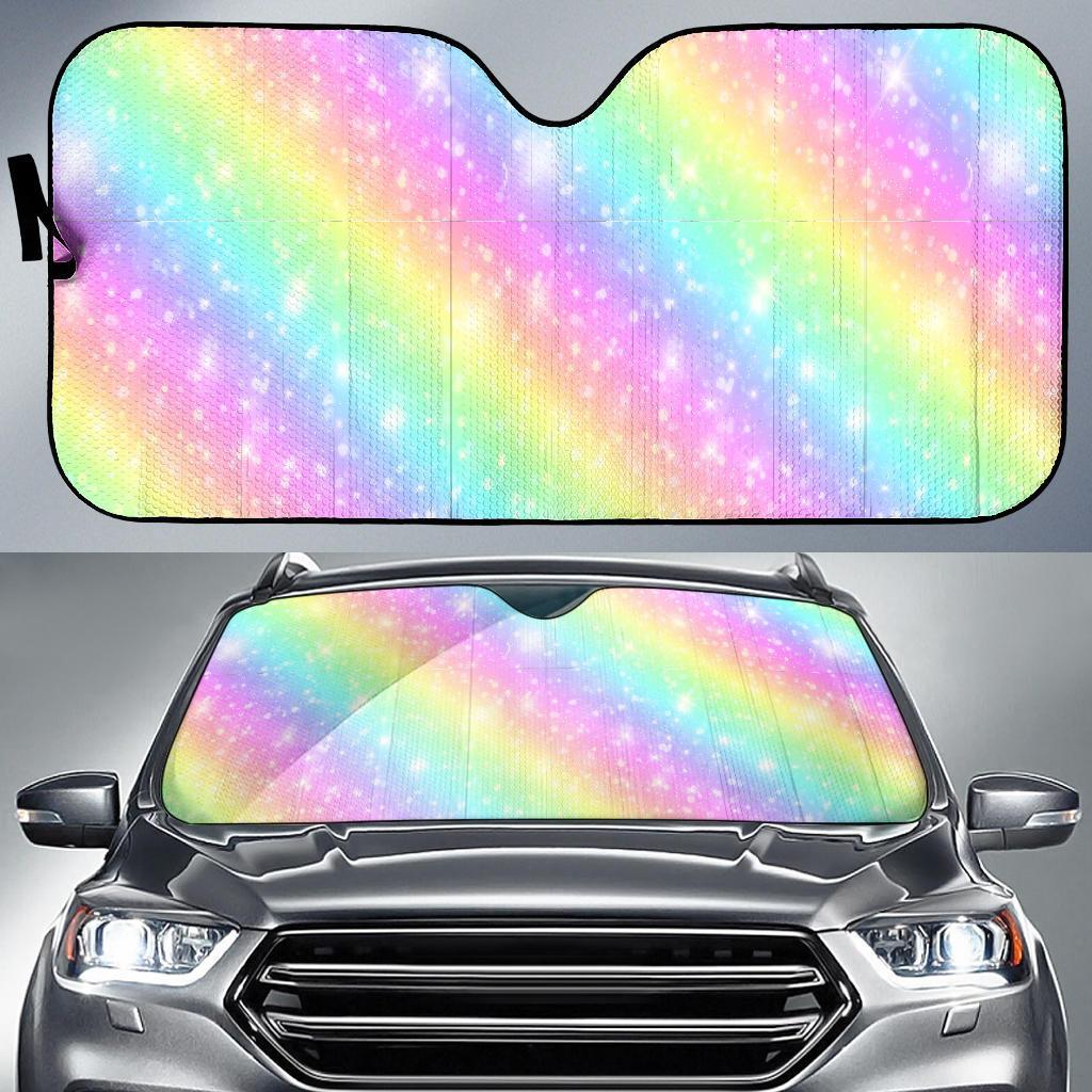 Pattern Print Rainbow Colorful Car Sun Shade-grizzshop