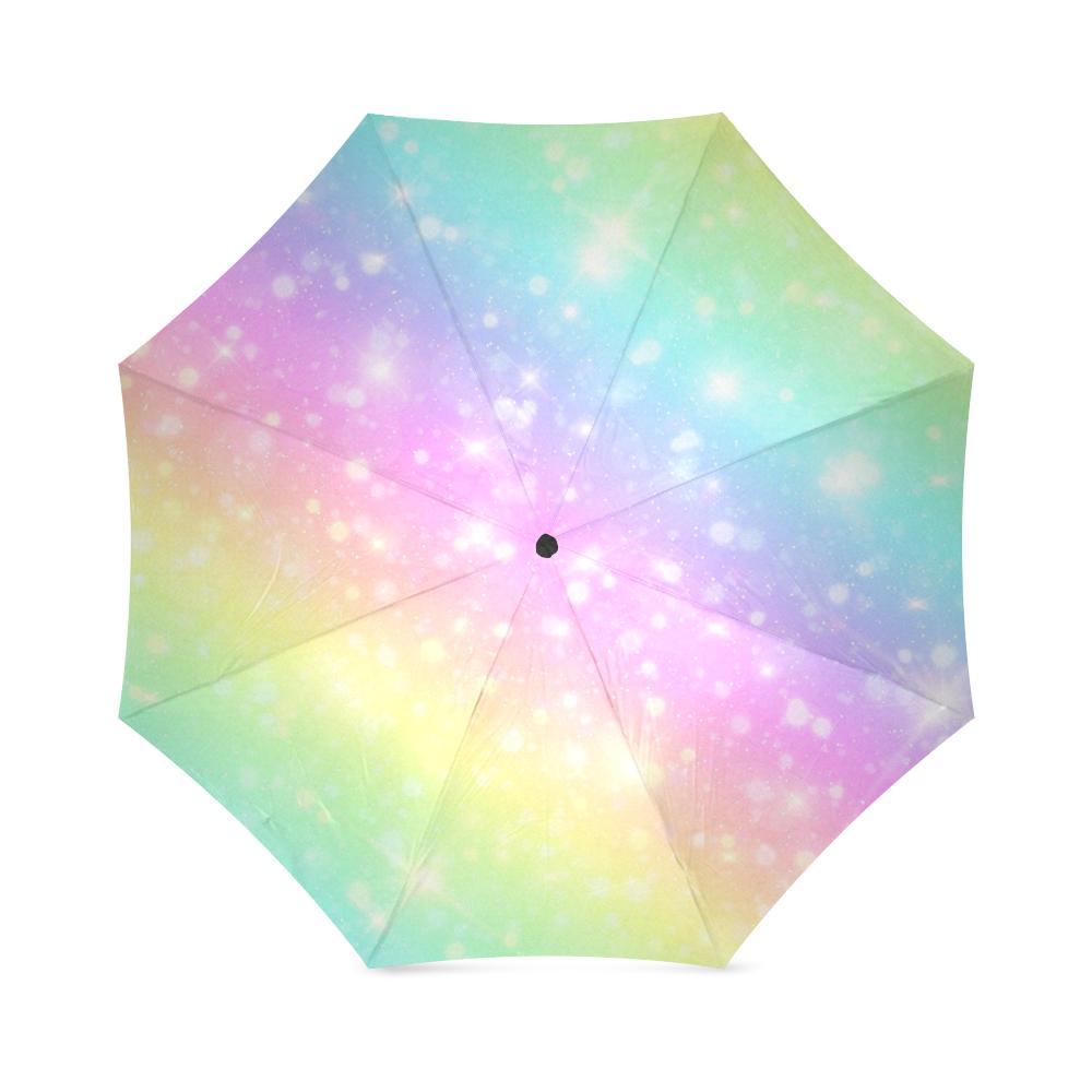 Pattern Print Rainbow Colorful Foldable Umbrella-grizzshop