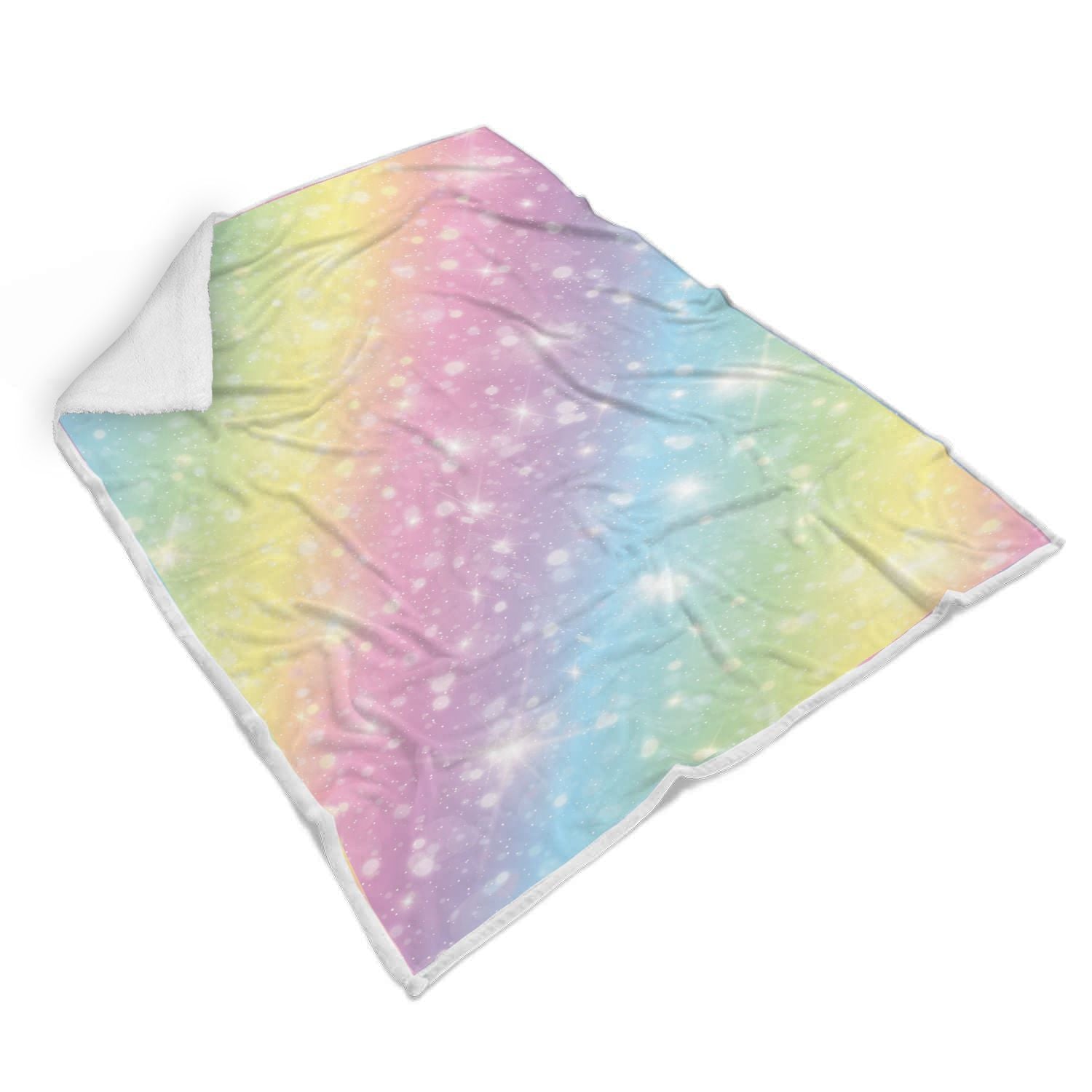 Pattern Print Rainbow Colorful Throw Blanket-grizzshop