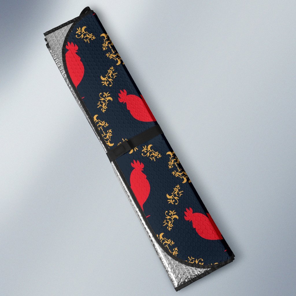 Pattern Print Rooster Car Sun Shade-grizzshop