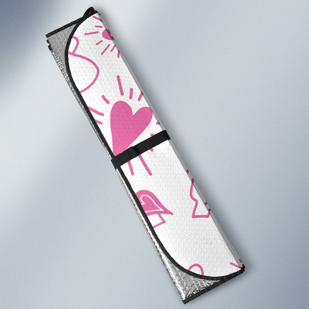 Pattern Print Sign Language Car Sun Shade-grizzshop