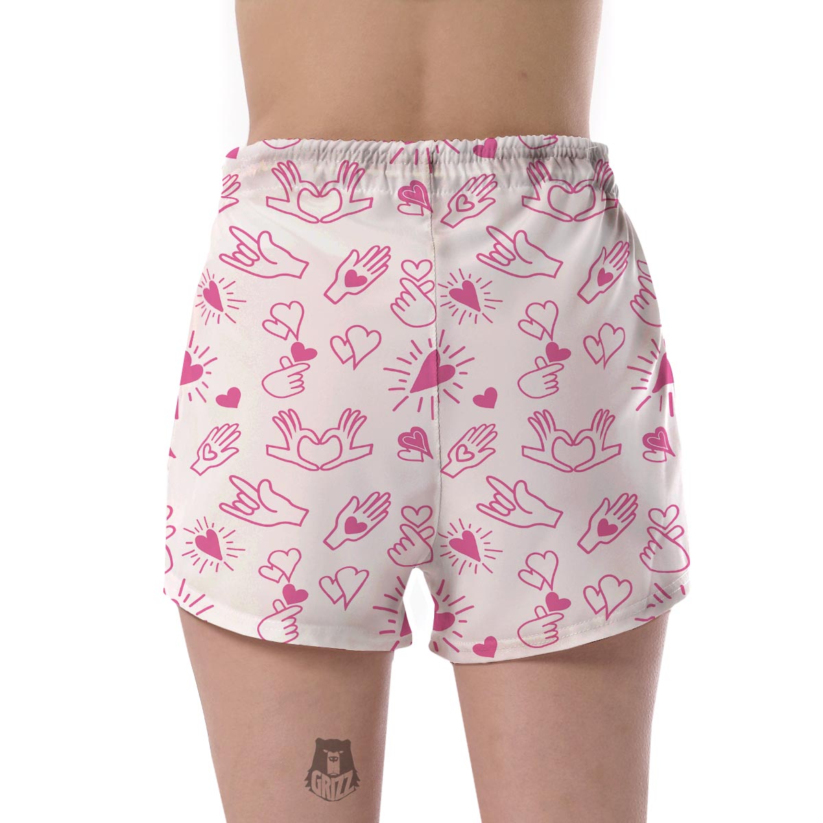 Pattern Print Sign Language Women's Shorts-grizzshop