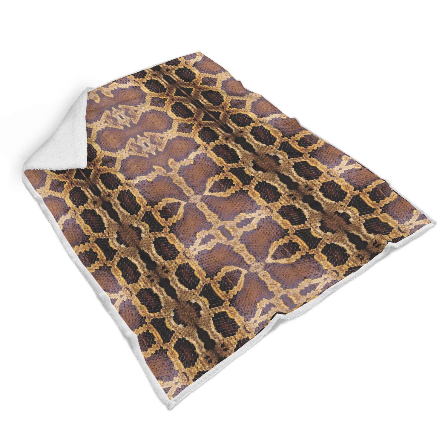 Pattern Print Snakeskin Python Skin Throw Blanket-grizzshop