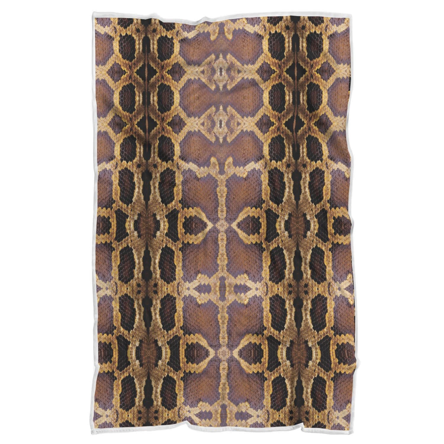 Pattern Print Snakeskin Python Skin Throw Blanket-grizzshop
