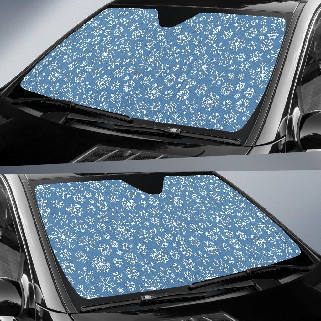 Pattern Print Snowflake Car Sun Shade-grizzshop