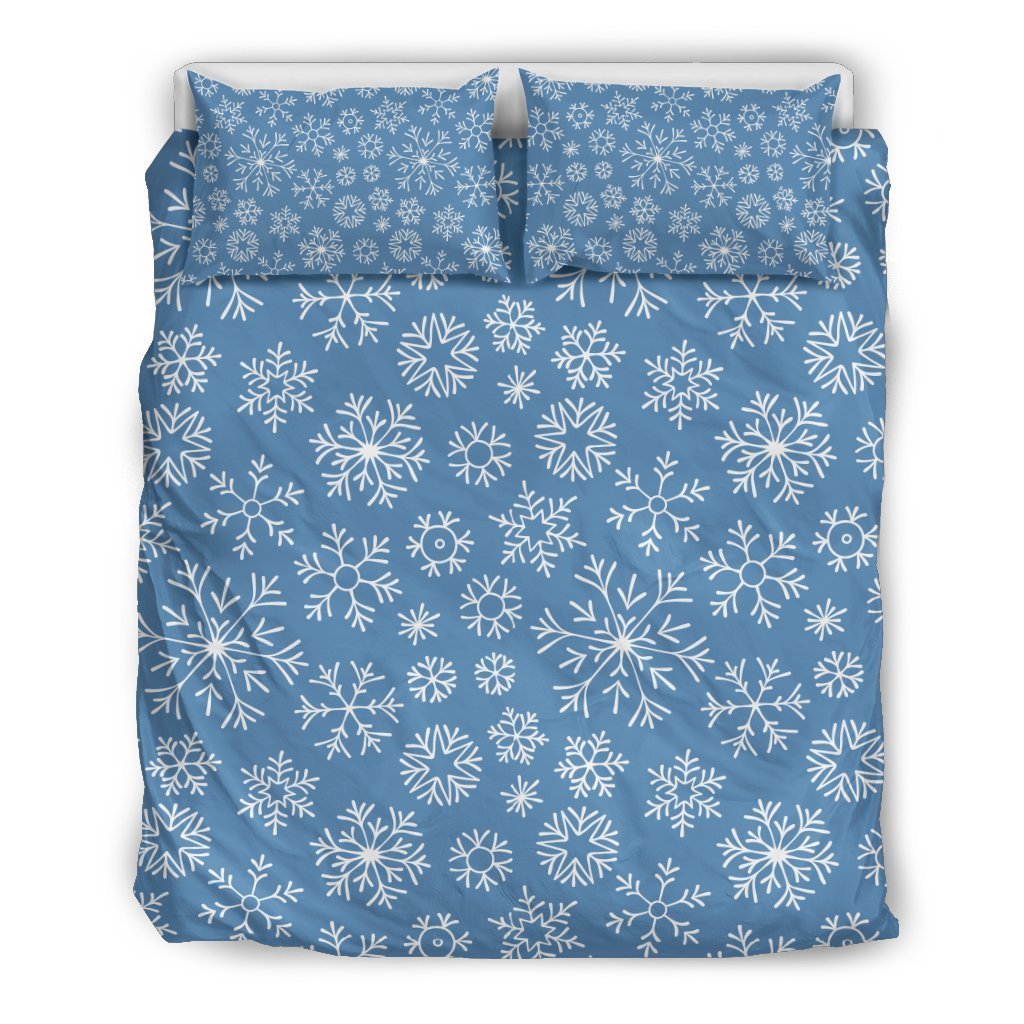 Pattern Print Snowflake Duvet Cover Bedding Set-grizzshop