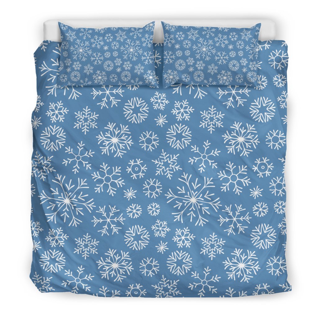 Pattern Print Snowflake Duvet Cover Bedding Set-grizzshop