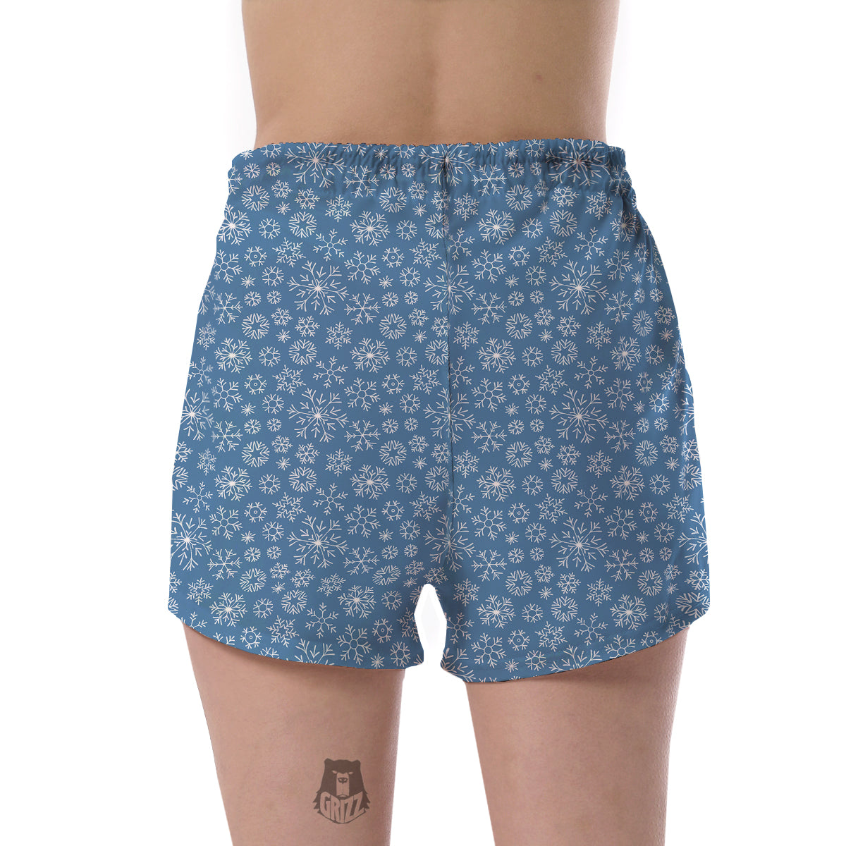 Pattern Print Snowflake Women's Shorts-grizzshop