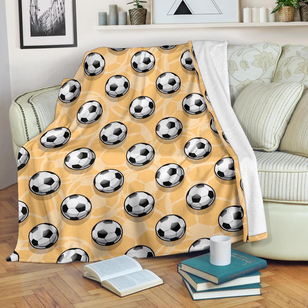 Pattern Print Soccer Blanket-grizzshop