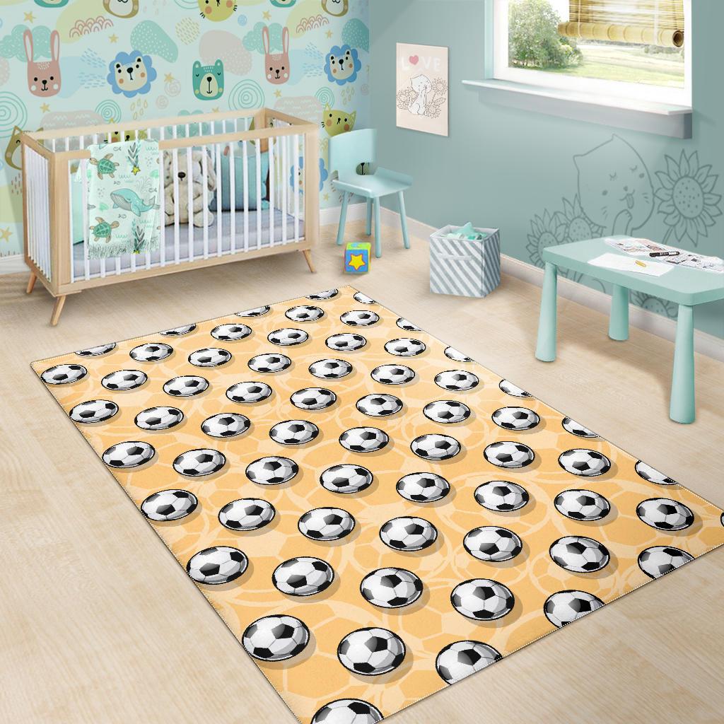 Pattern Print Soccer Floor Mat-grizzshop