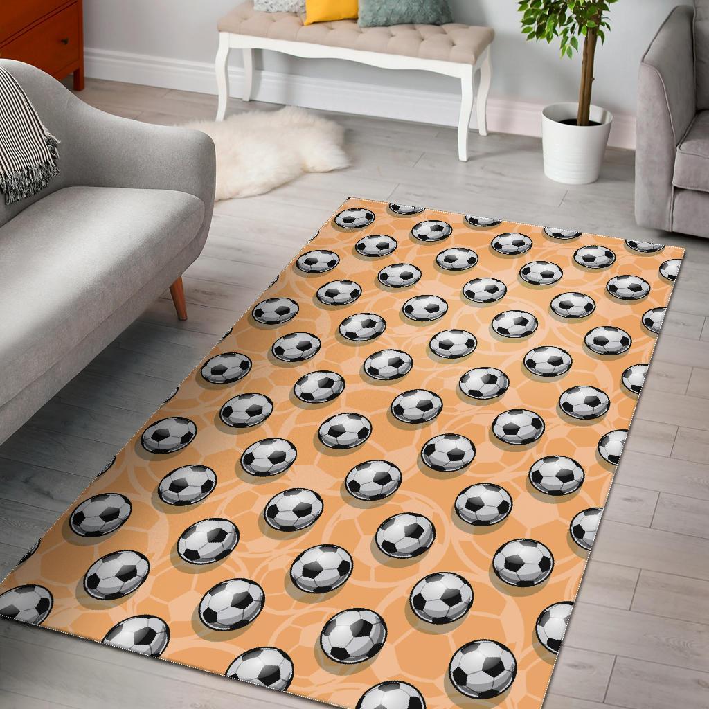Pattern Print Soccer Floor Mat-grizzshop