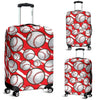 Pattern Print Softball Luggage Cover Protector-grizzshop