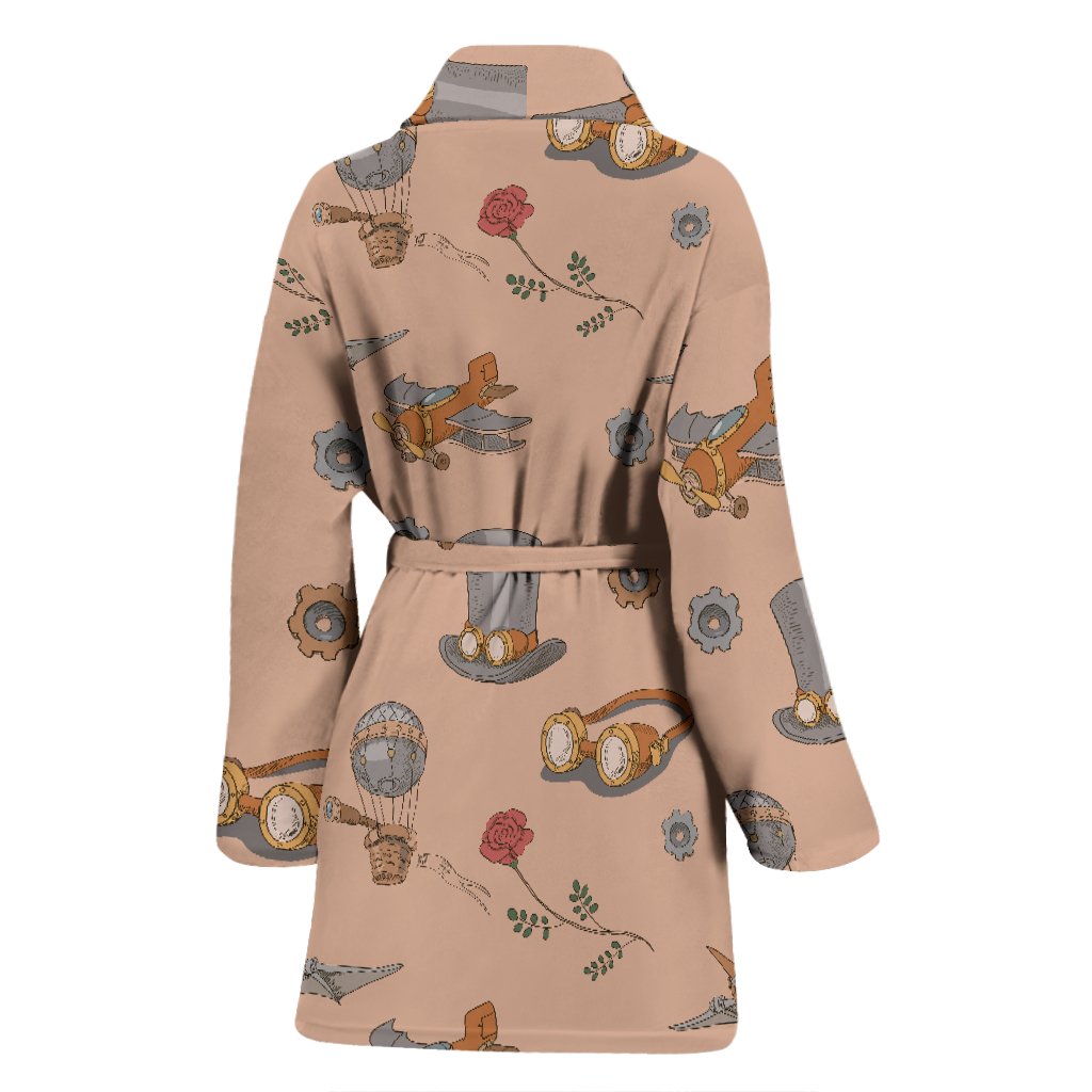 Pattern Print Steampunk Pattern Print Women Long Robe-grizzshop