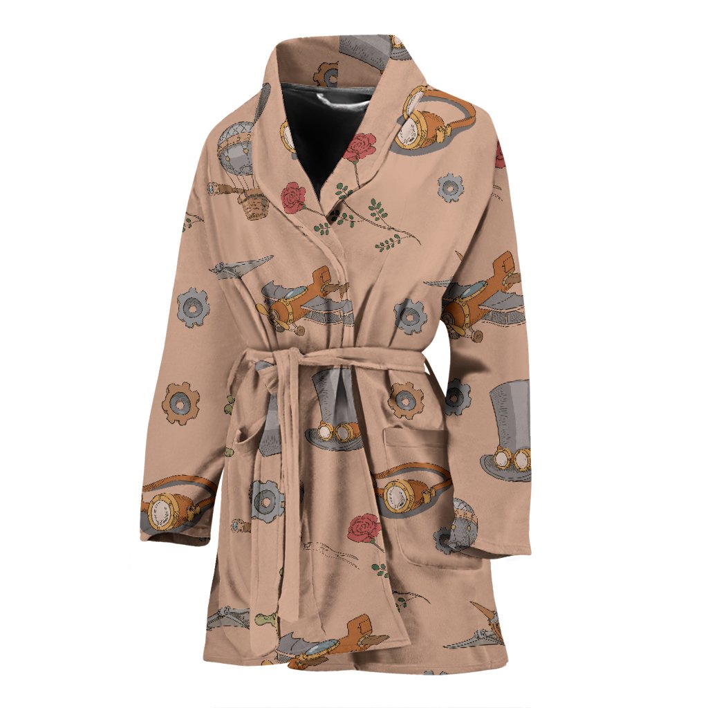 Pattern Print Steampunk Pattern Print Women Long Robe-grizzshop