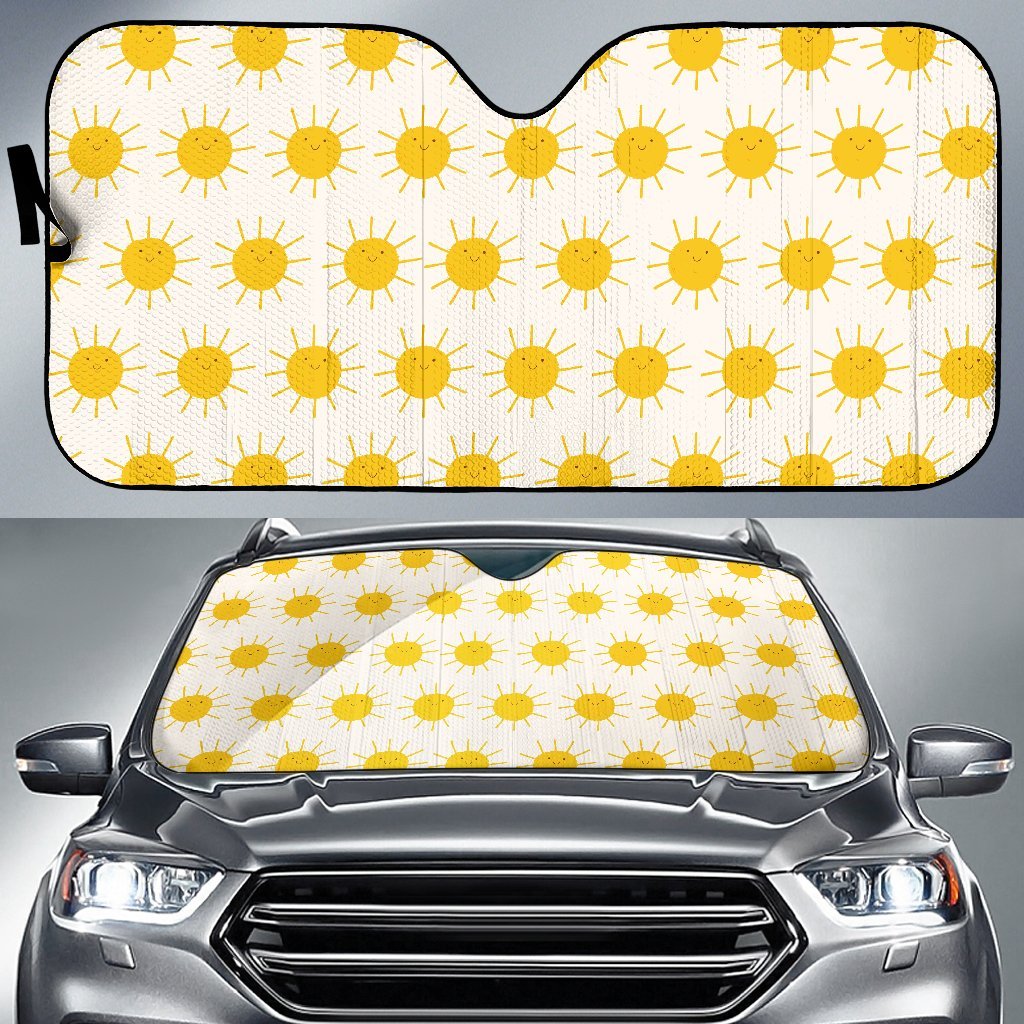Pattern Print Sun Car Sun Shade-grizzshop