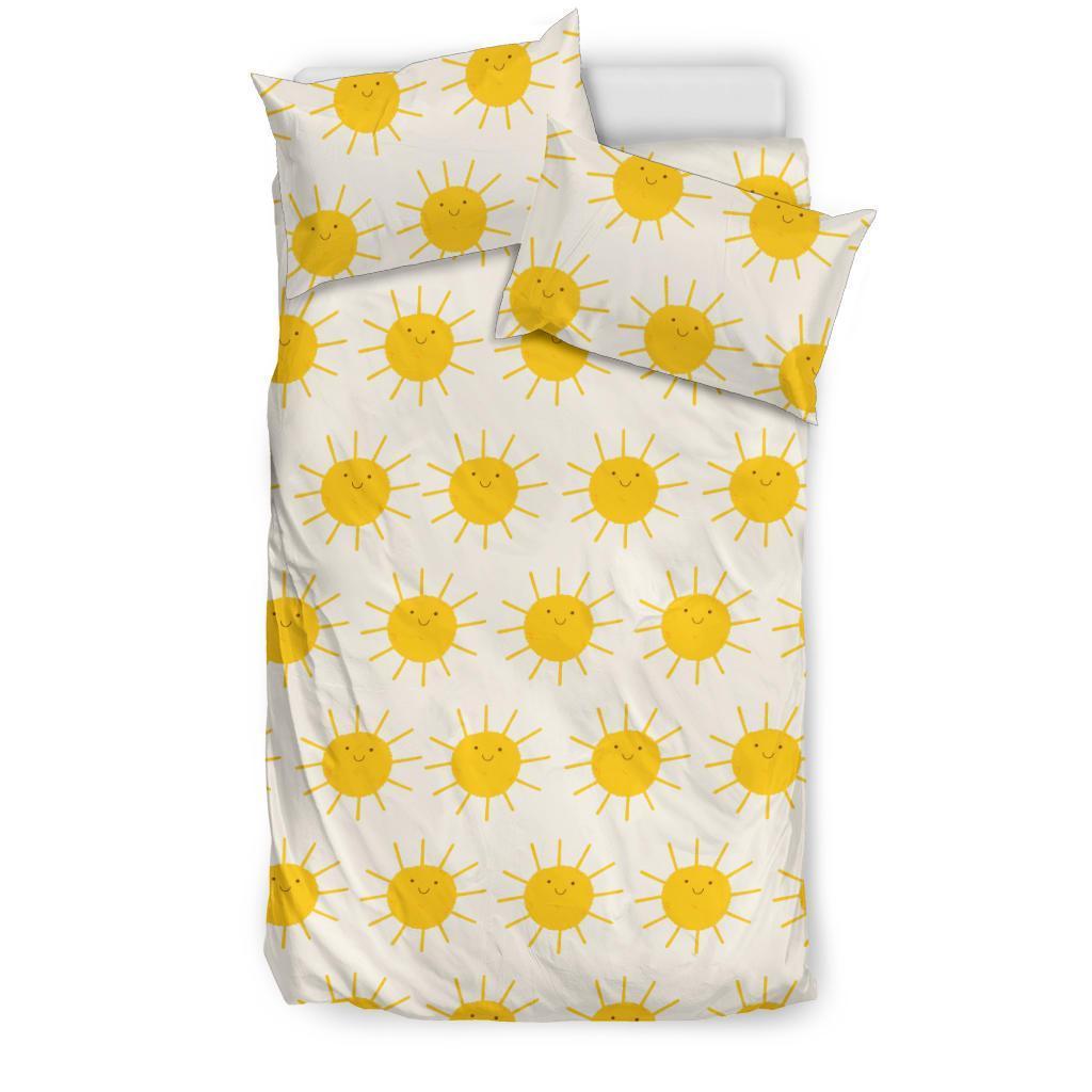 Pattern Print Sun Duvet Cover Bedding Set-grizzshop