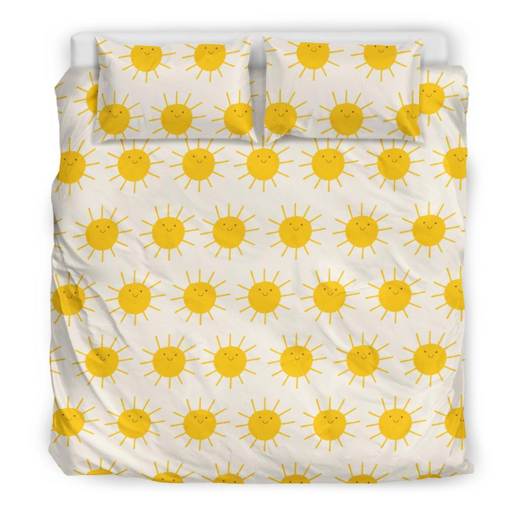 Pattern Print Sun Duvet Cover Bedding Set-grizzshop