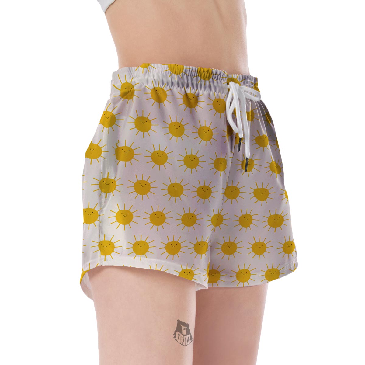 Pattern Print Sun Women's Shorts-grizzshop