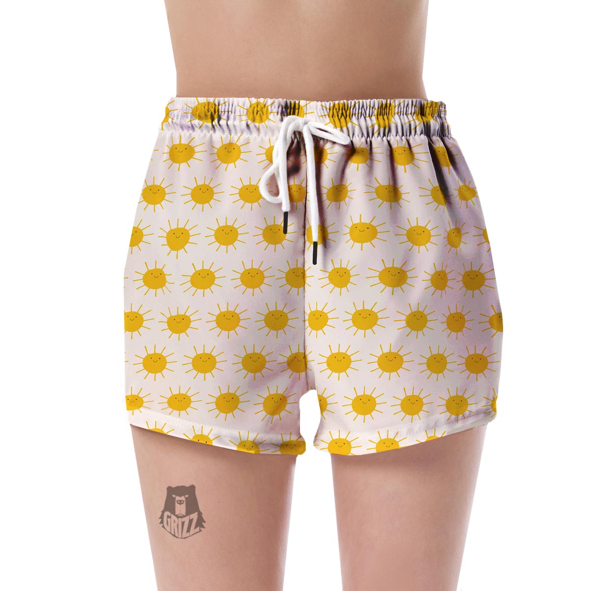 Pattern Print Sun Women's Shorts-grizzshop