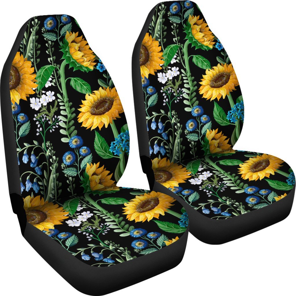 Pattern Print Sunflower Cartoon Universal Fit Car Seat Covers-grizzshop