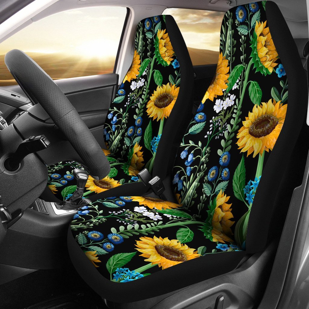Pattern Print Sunflower Cartoon Universal Fit Car Seat Covers-grizzshop