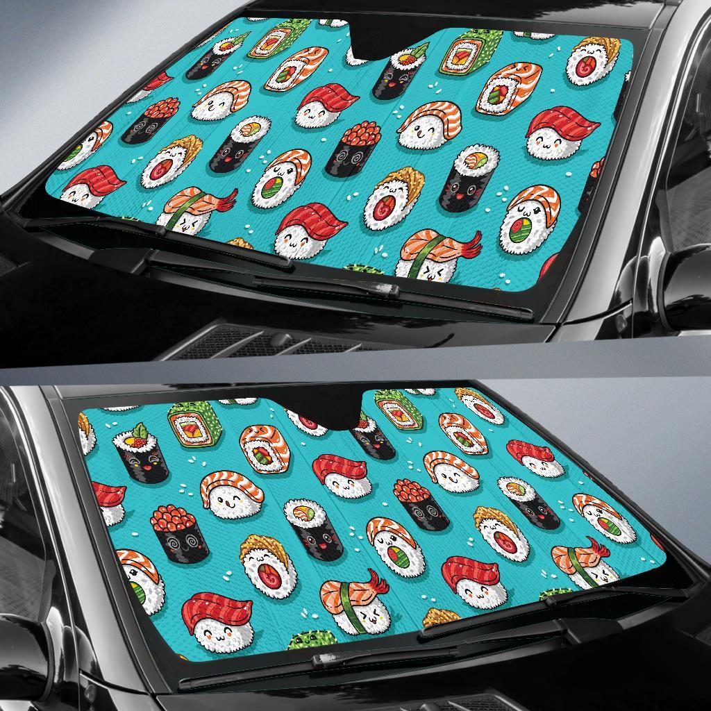 Pattern Print Sushi Car Sun Shade-grizzshop
