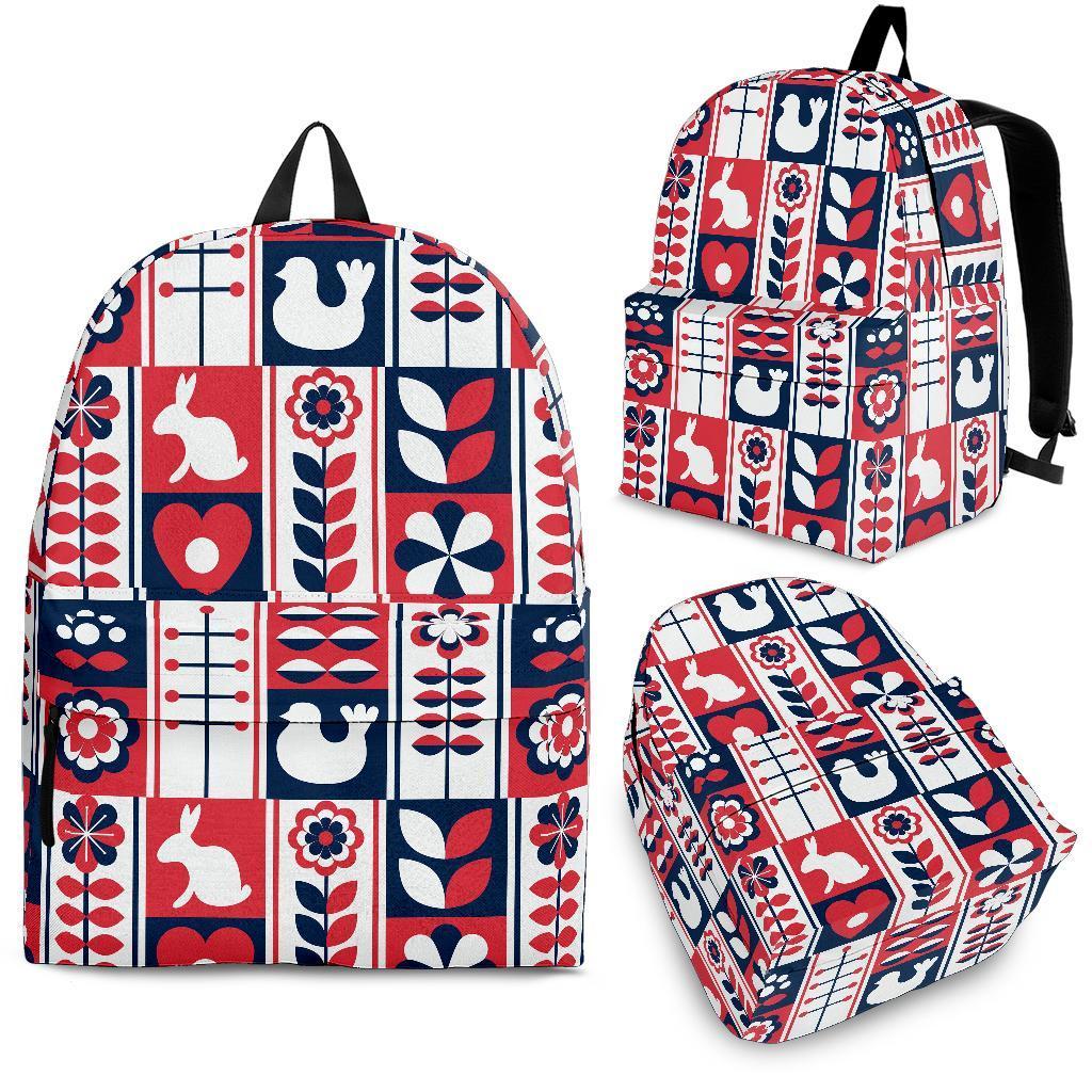 Pattern Print Swedish Backpack-grizzshop