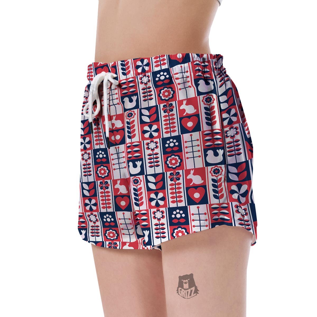 Pattern Print Swedish Women's Shorts-grizzshop